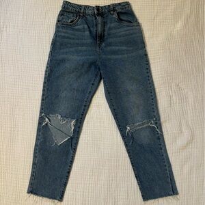 Cotton on blue distressed mom‎ Jeans
